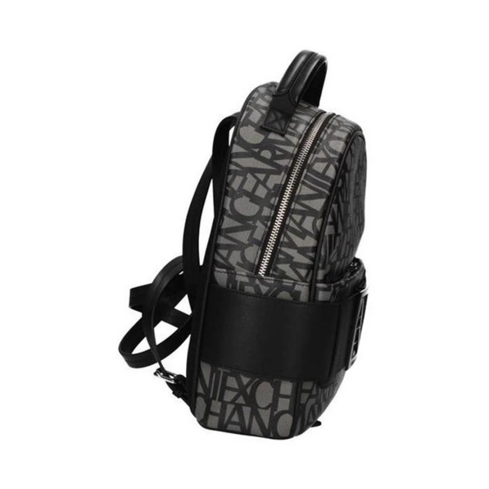 Armani Exchange Katoenen Rugzak met Meerdere Compartimenten Black Dames