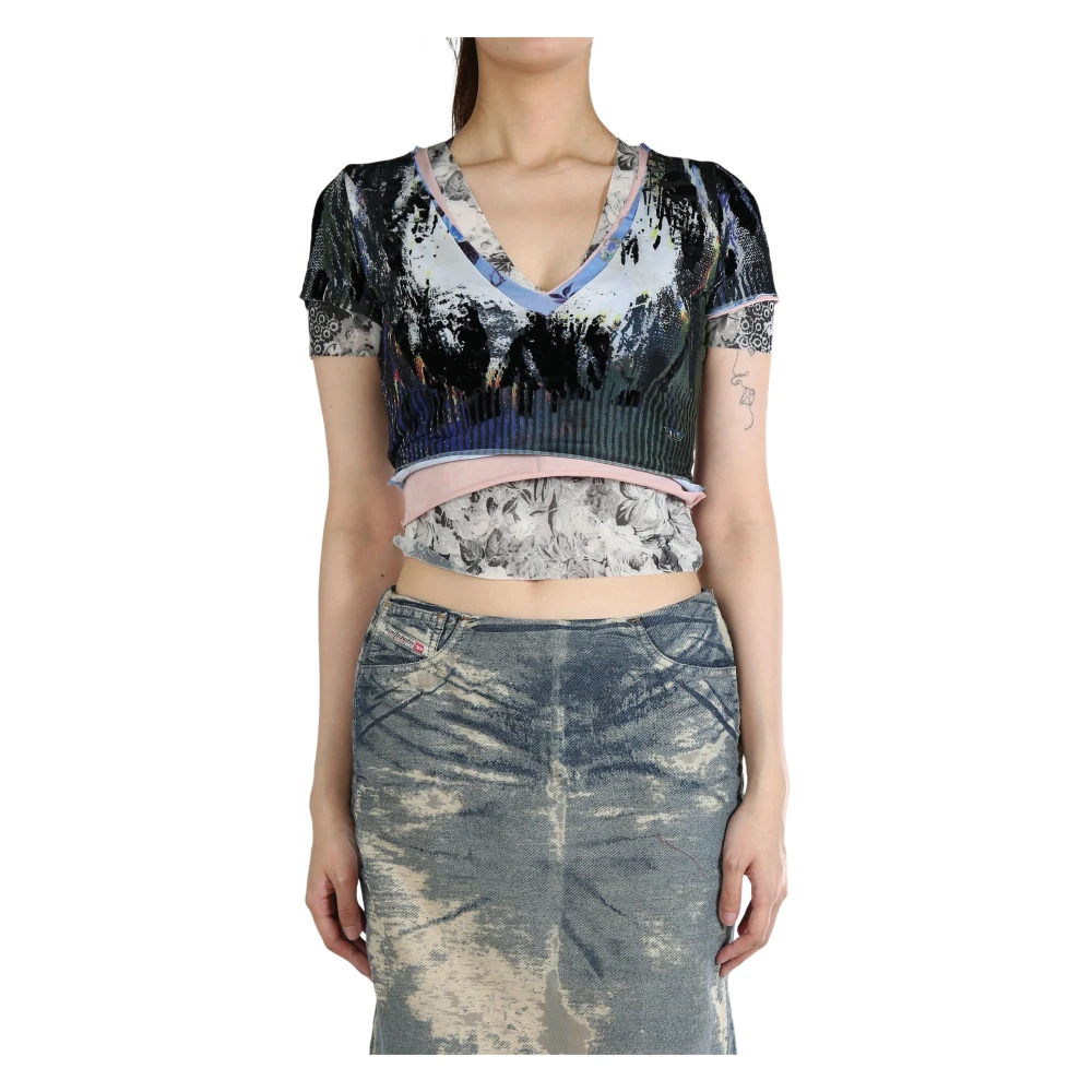 Diesel Vintage Style T-Altey Shirt Multicolor Dames