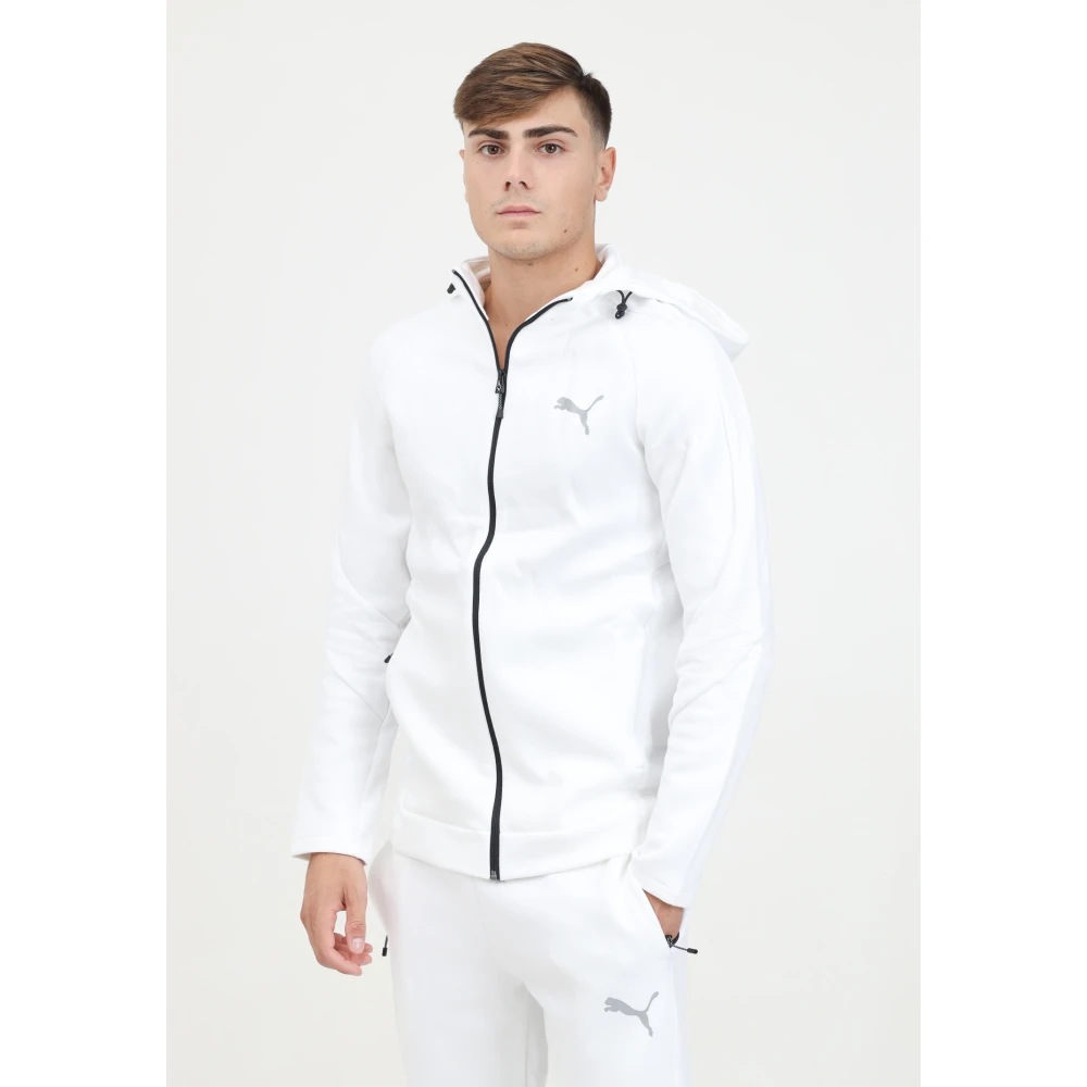 Puma Witte Rits Hoodie Regular Fit White Heren