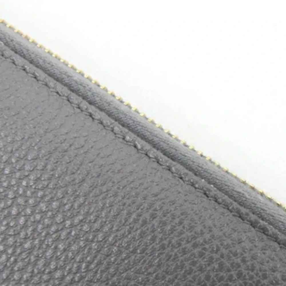 Gucci Vintage Pre-owned Leather wallets Gray Dames