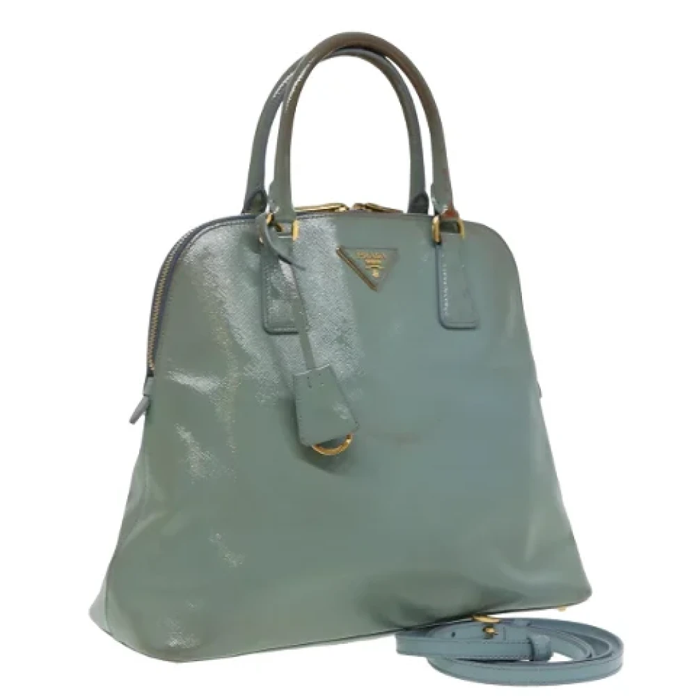 Prada Vintage Pre-owned Leather handbags Blue Dames
