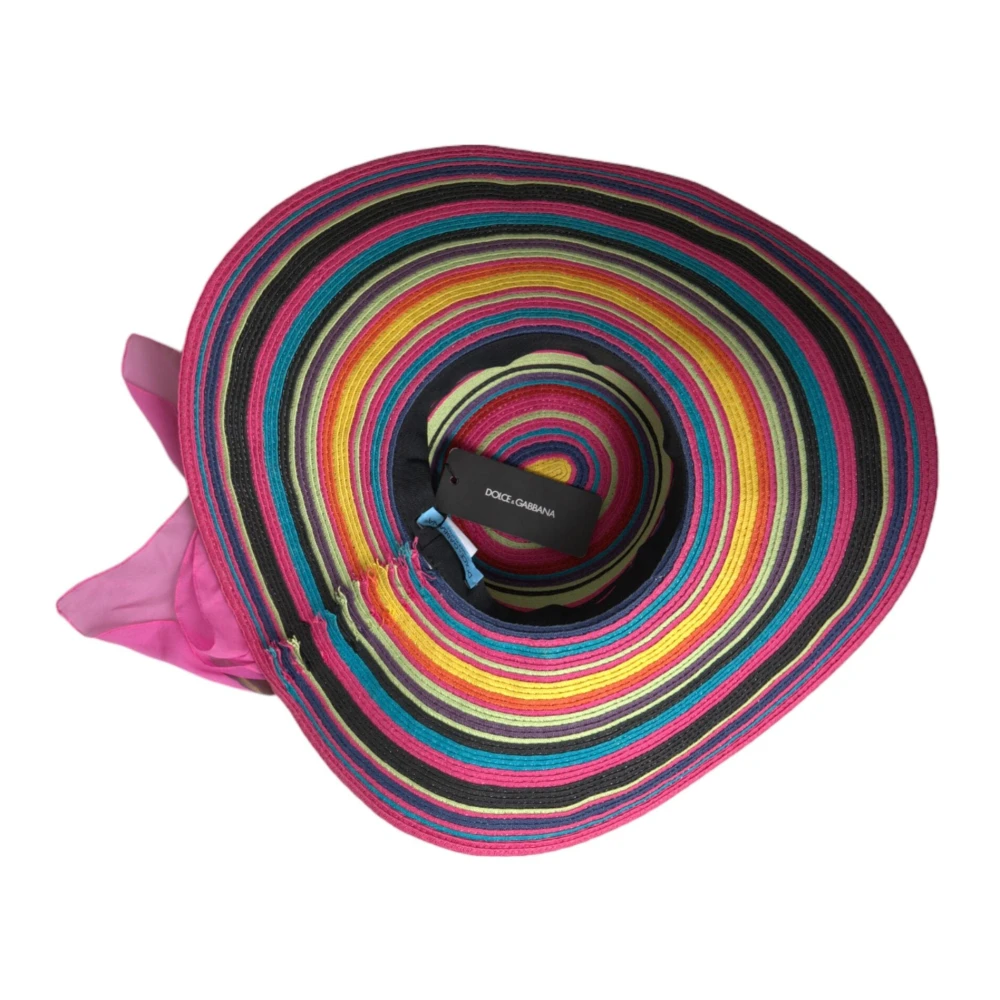 Dolce & Gabbana Multicolor breedgerande zonnehoed Multicolor Dames
