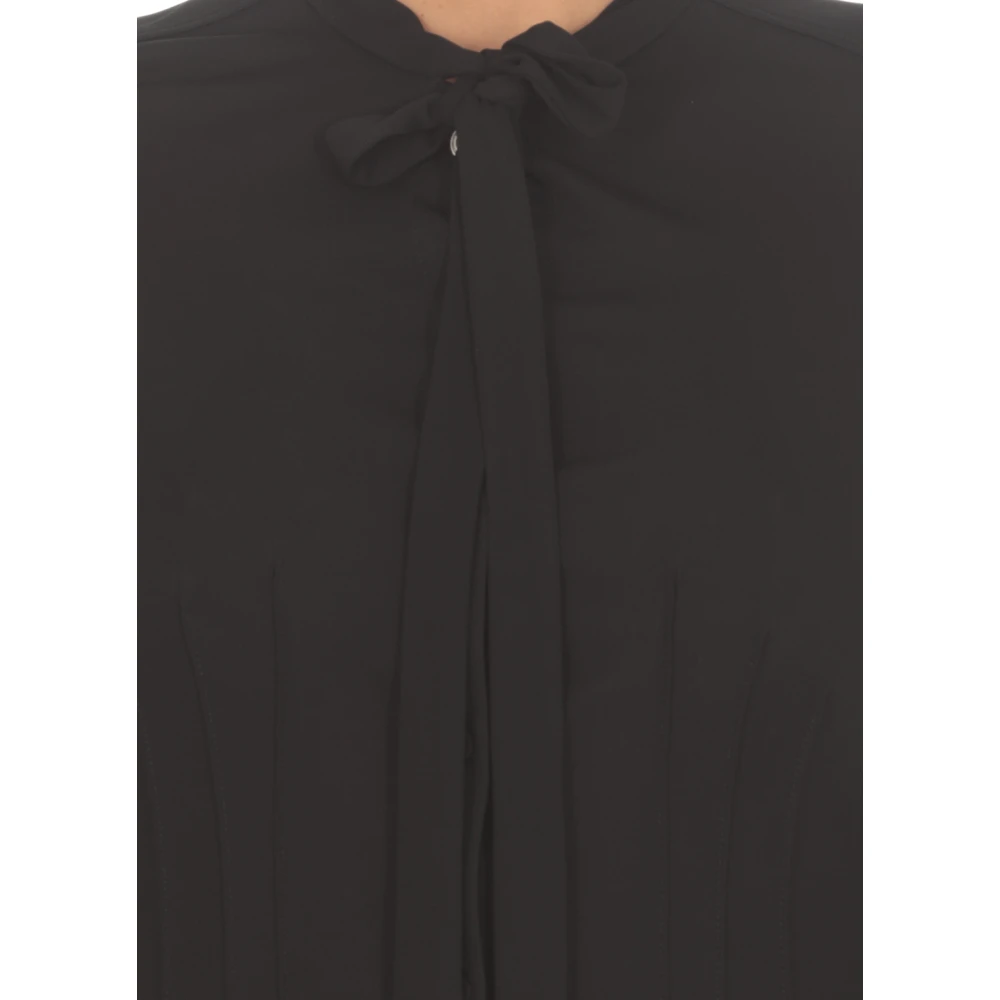 Roberto Cavalli Zwarte Shirt met Zelfbindende Veters Black Dames