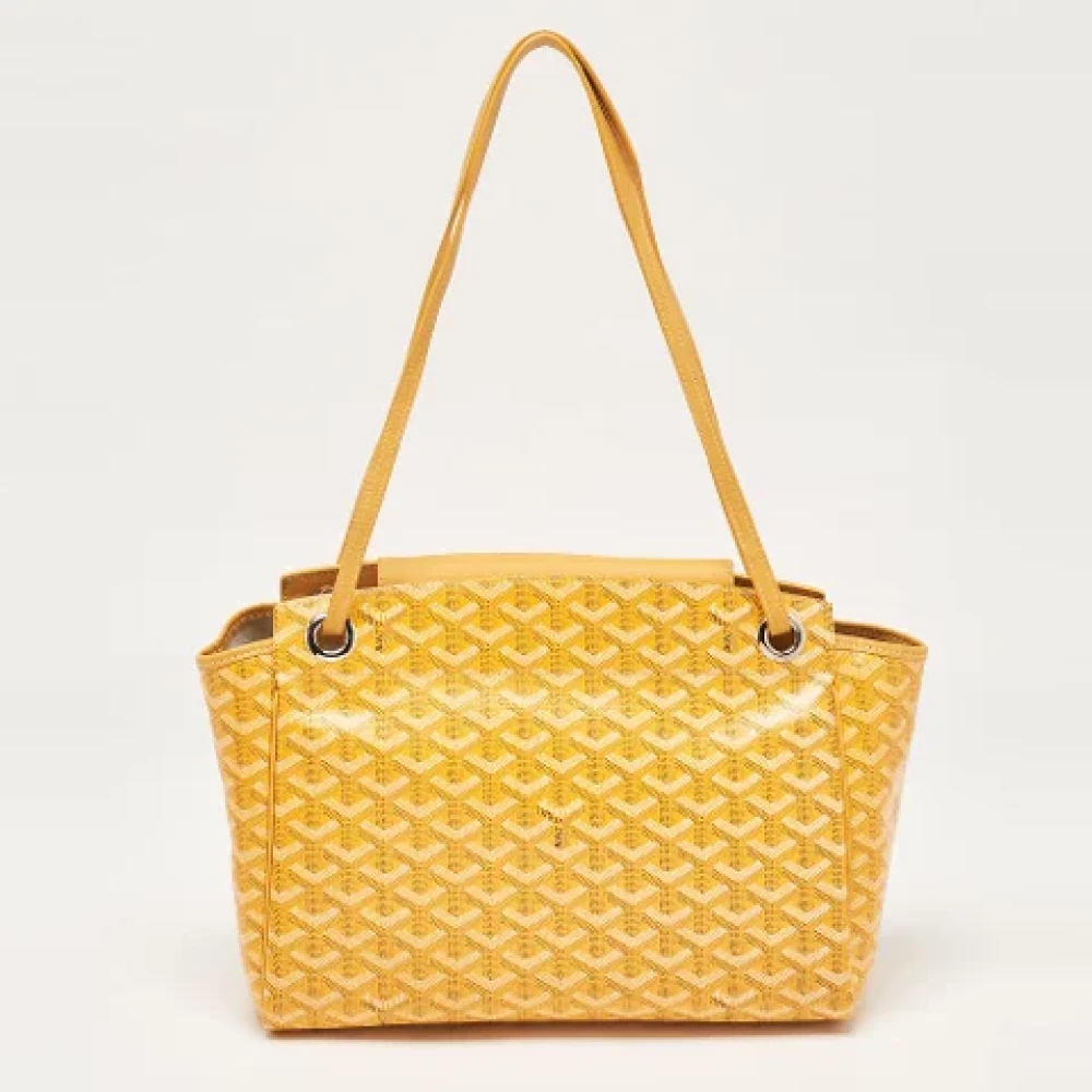 Goyard Vintage Pre-owned Canvas handbags Yellow Dames