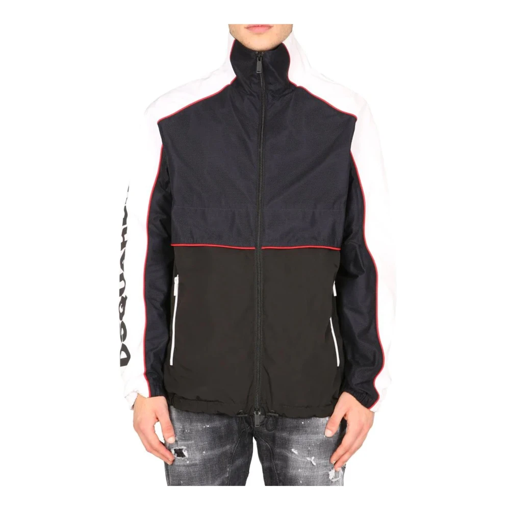 Dsquared2 Bomber Combo Jack met Trekkoord Taille Black Heren