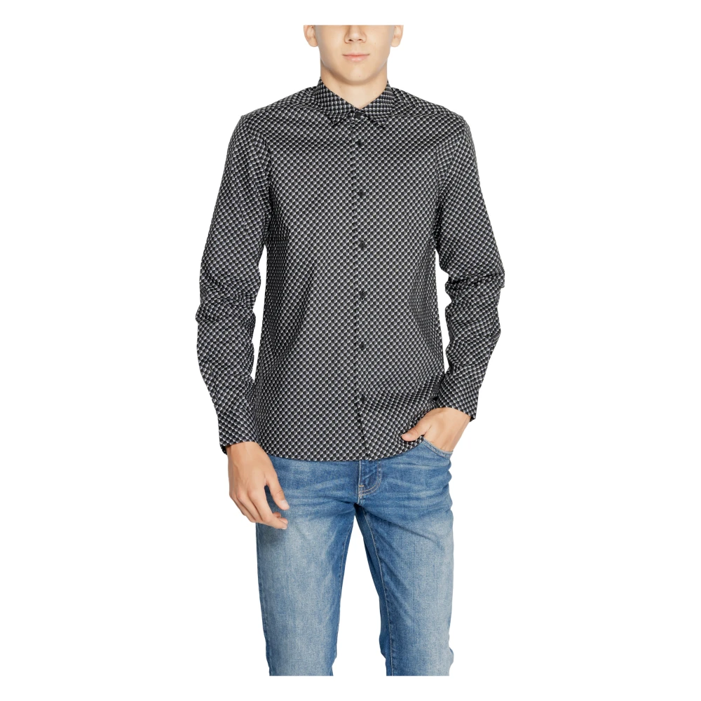 Antony Morato Heren Katoenen Overhemden Herfst Winter Collectie Gray Heren