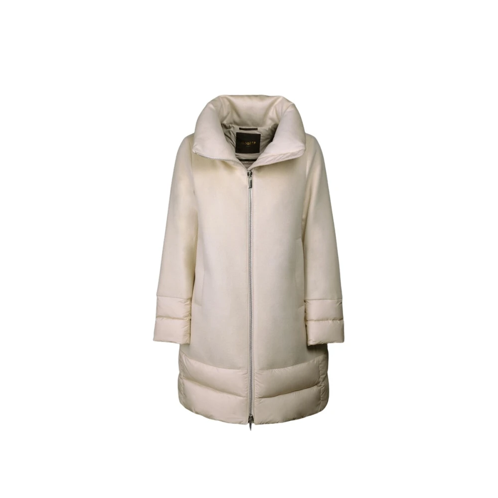 Moorer Women's Beige Parkas, M, Soraya-Le Coat