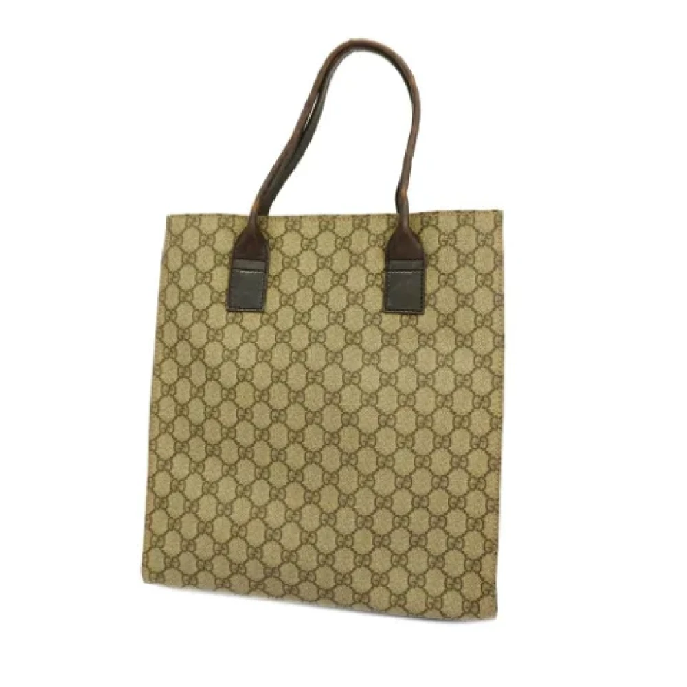 Gucci Vintage Pre-owned Leather totes Beige Dames