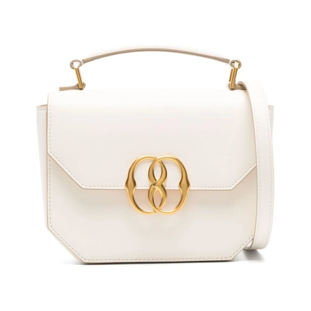 Bally Witte Kalfsleren Handtas met Handvat White Dames