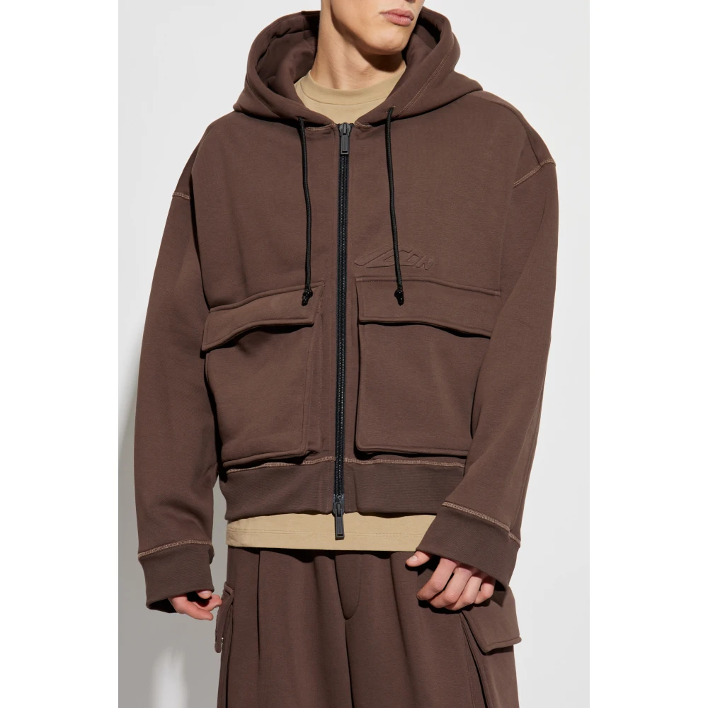 Dsquared2 Sweatshirt met logo Brown Heren