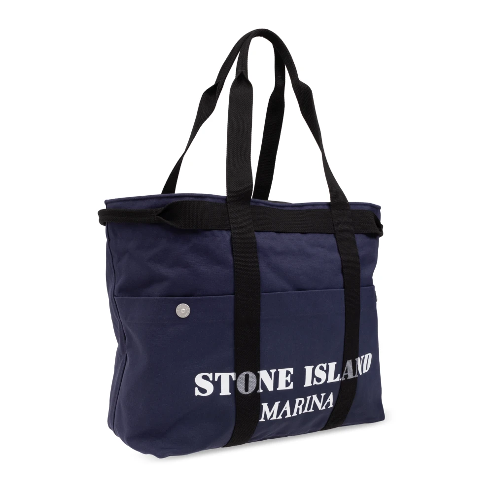 Stone Island Marina collectie shopper tas Blue Heren