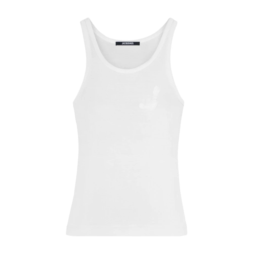 Jacquemus Visser Motief Wit T-shirt White Heren