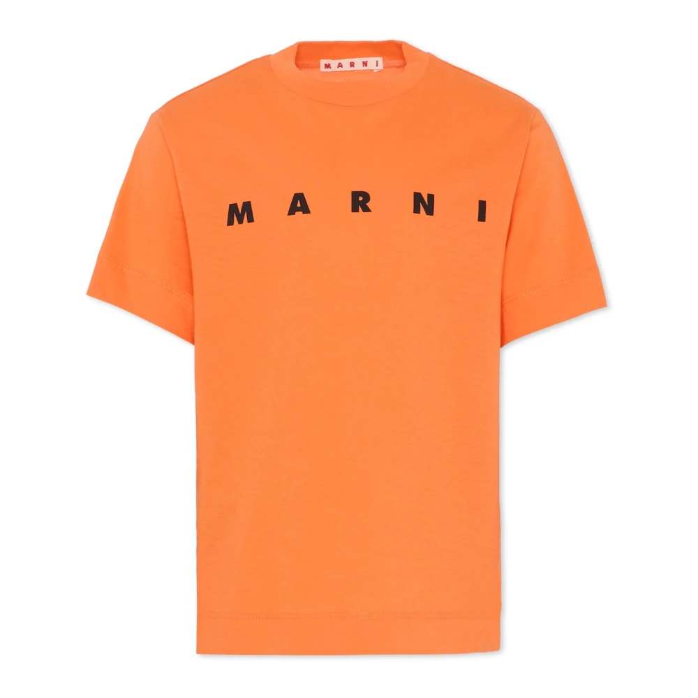 Marni Boys Orange Kids Short Sleeve T-Shirts, 12 Y, Short Sleeves T-Shirt