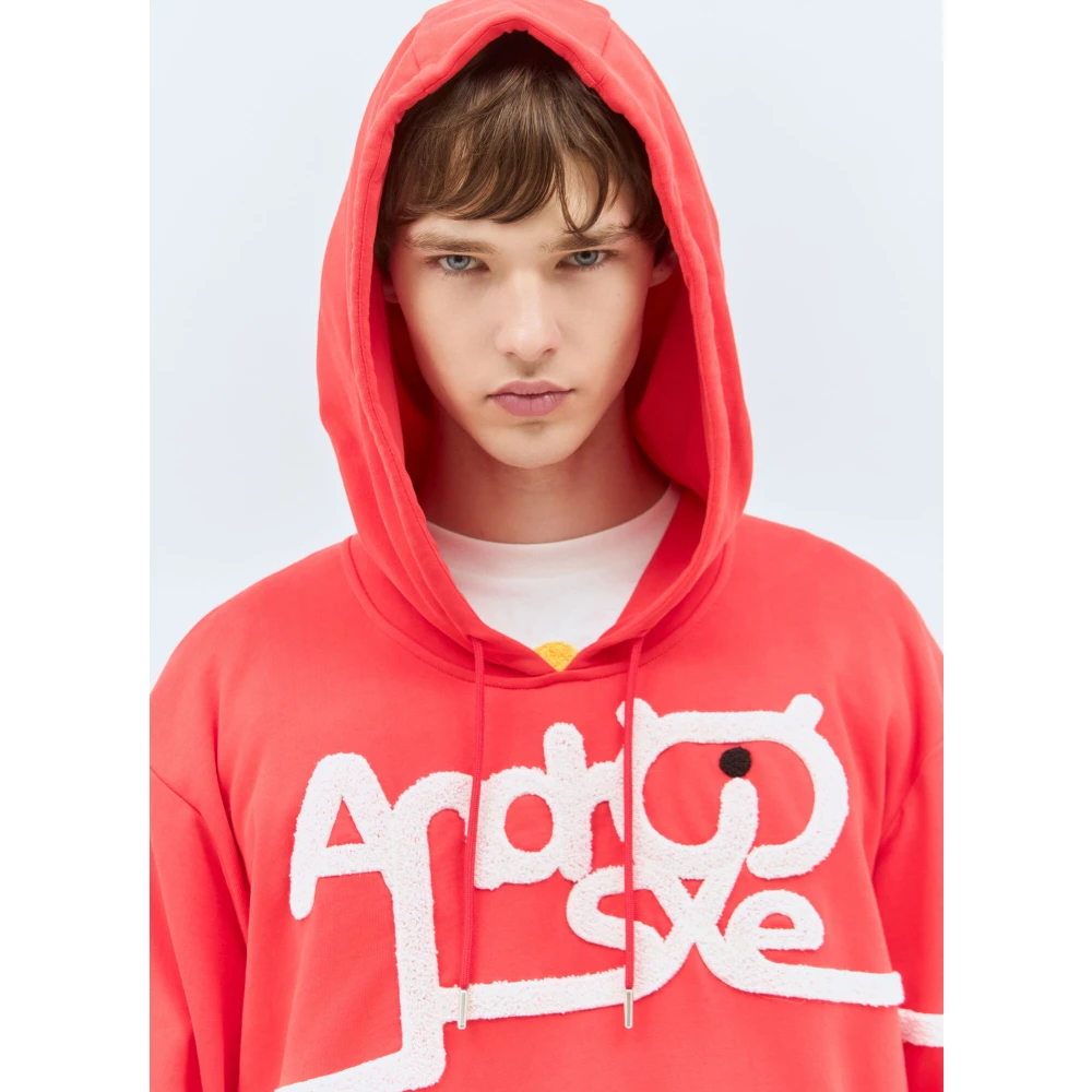 Walter Van Beirendonck Hoodie met Android Red Heren