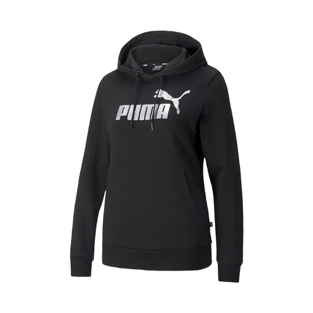 Puma Metallic Logo Hoodie TR Zwart Black Dames