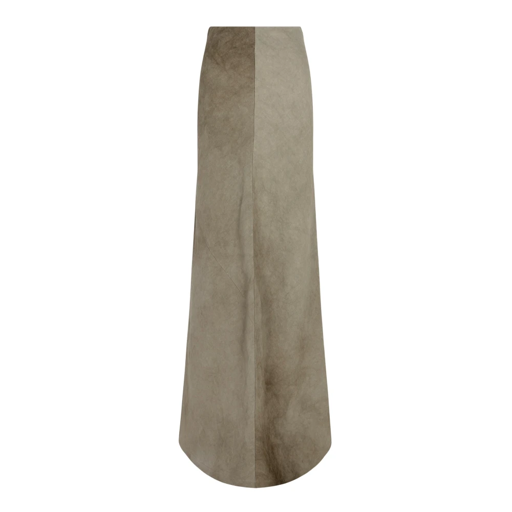 Cortana Women's Gray Bimba, Long Skirt In Stone-Washed Linen