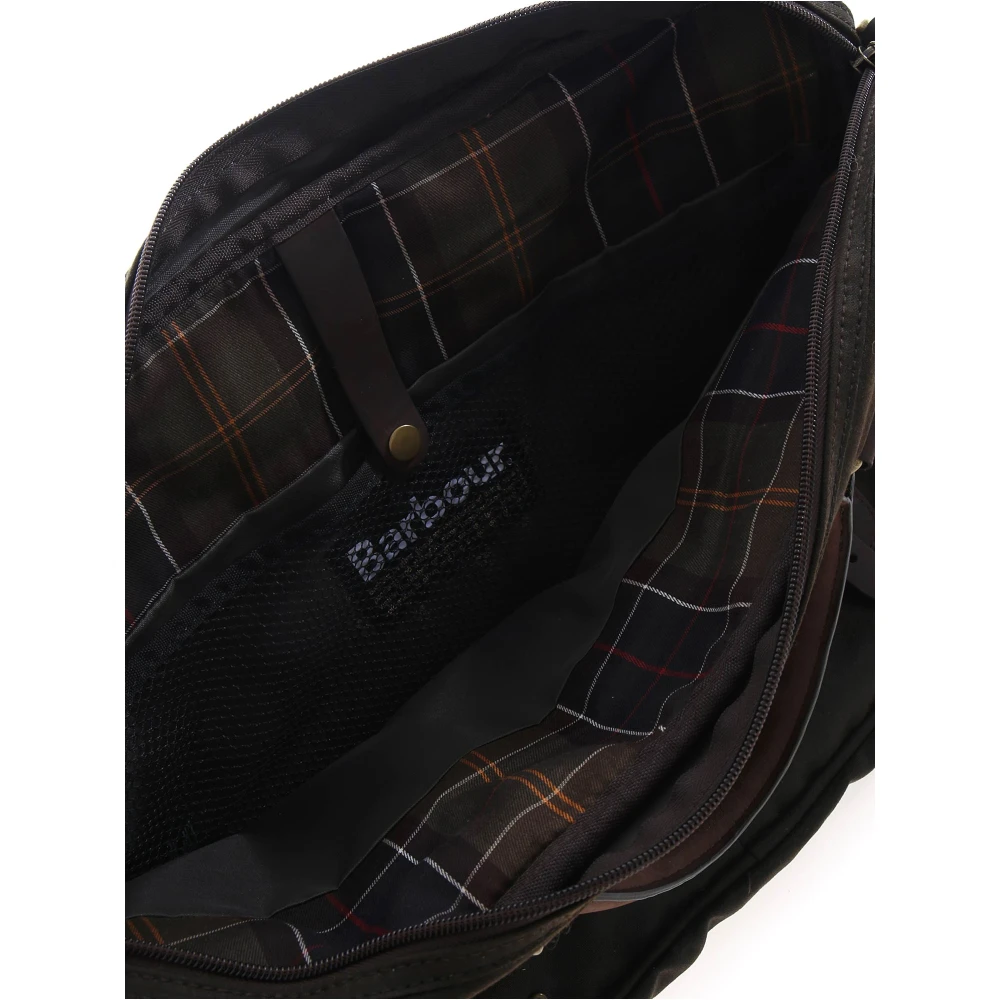 Barbour Leren Schoudertas Aktetas Brown Heren