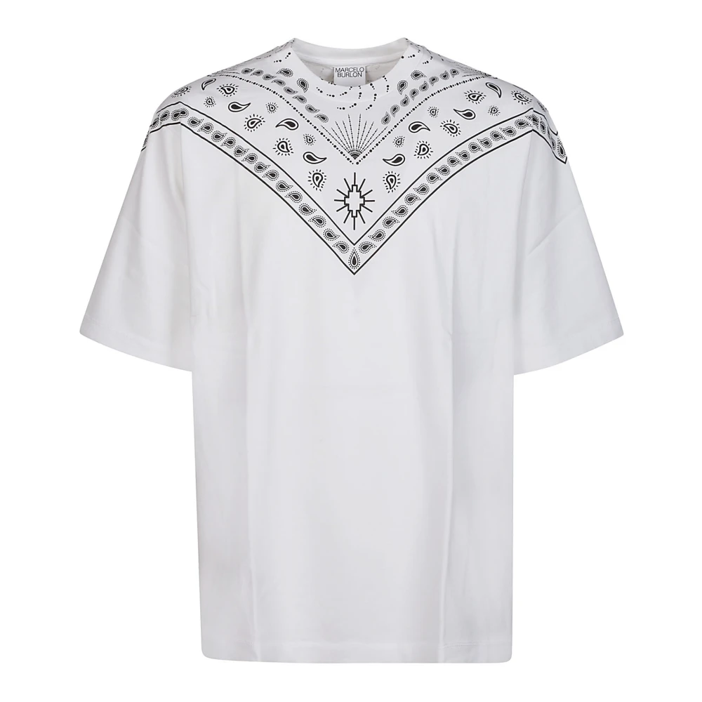 Marcelo Burlon Bandana Print T-Shirt White Heren