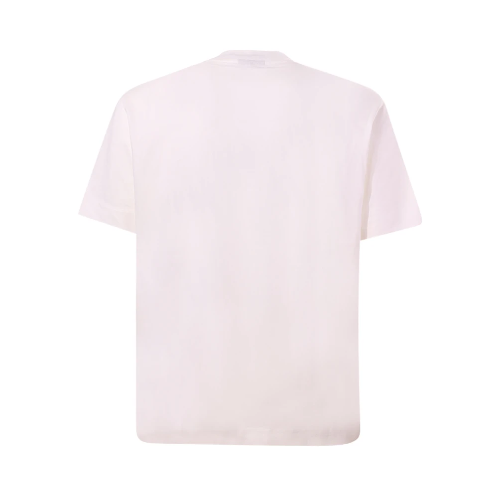 Emporio Armani Witte Crew-neck T-shirt met Print White Heren