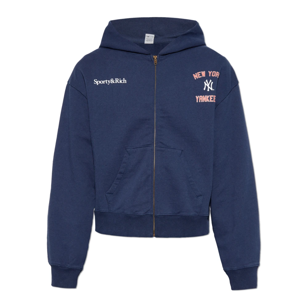 Sporty & Rich Sweatshirt uit de 47 & The New York Yankees collectie Blue Unisex