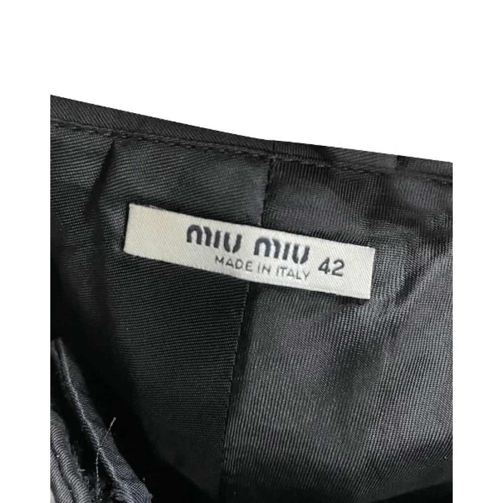 Miu Pre-owned Cotton bottoms Black Dames