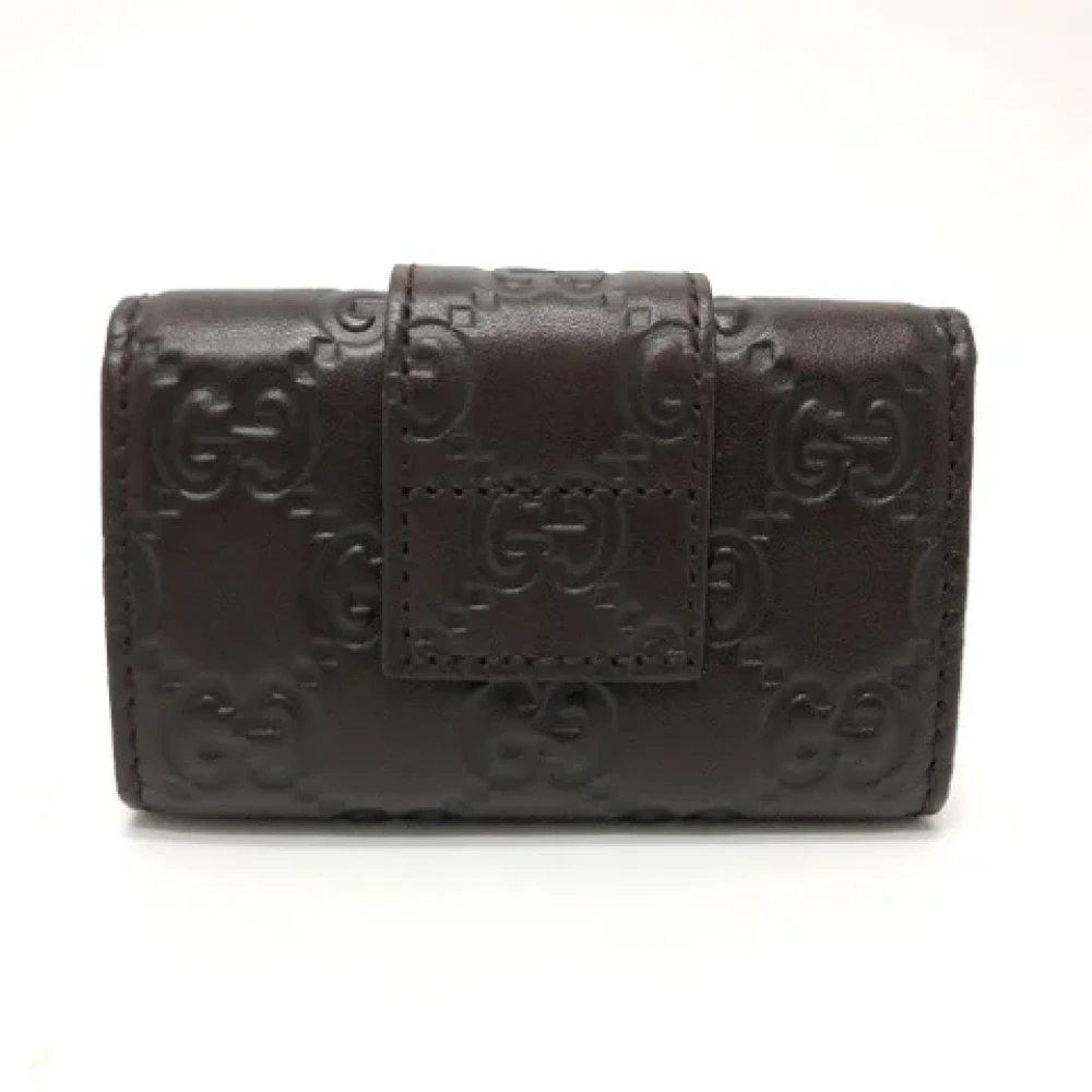 Gucci Vintage Pre-owned Leather key-holders Brown Dames