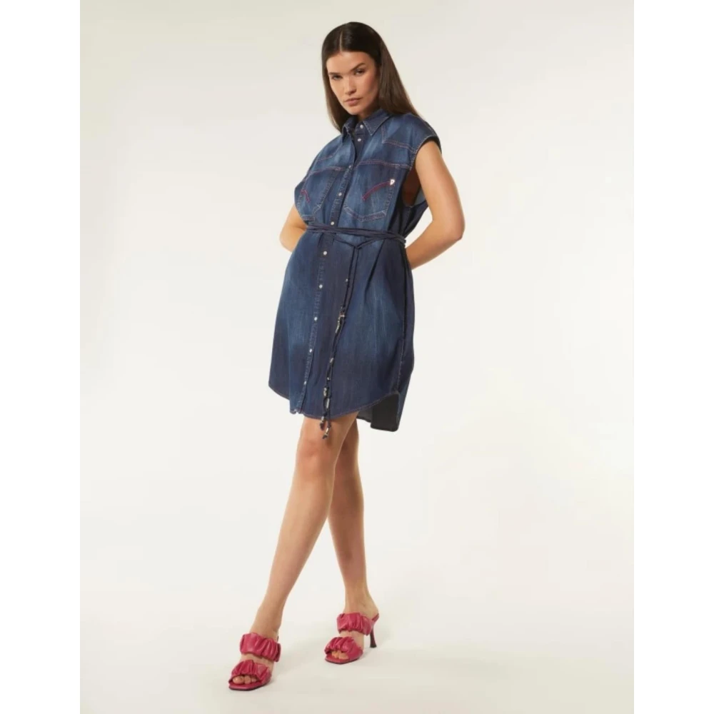 Dondup Elegante Jurk Blue Dames