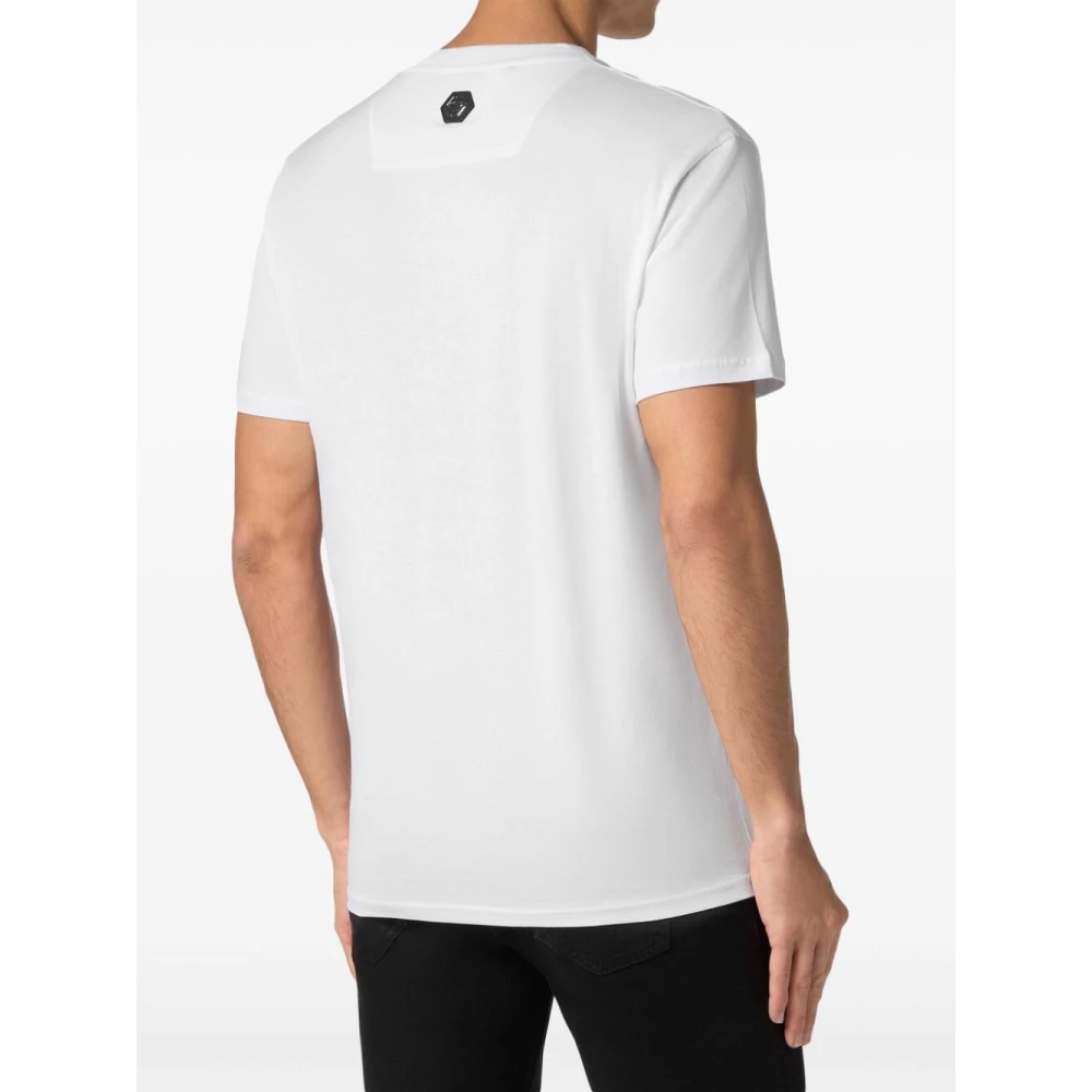 Philipp Plein Wit Katoenen T-Shirt White Heren