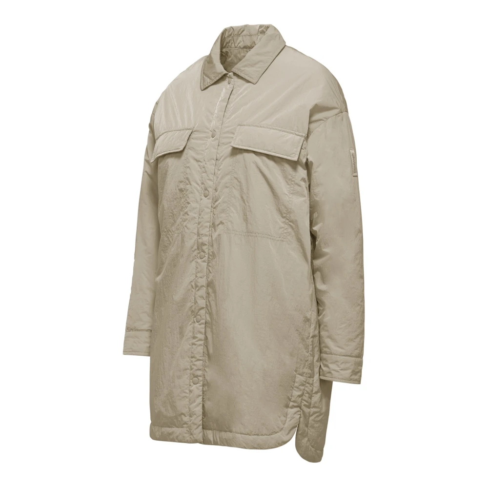 BomBoogie Regenbestendige Oversize Nylon Overshirt Gray Dames