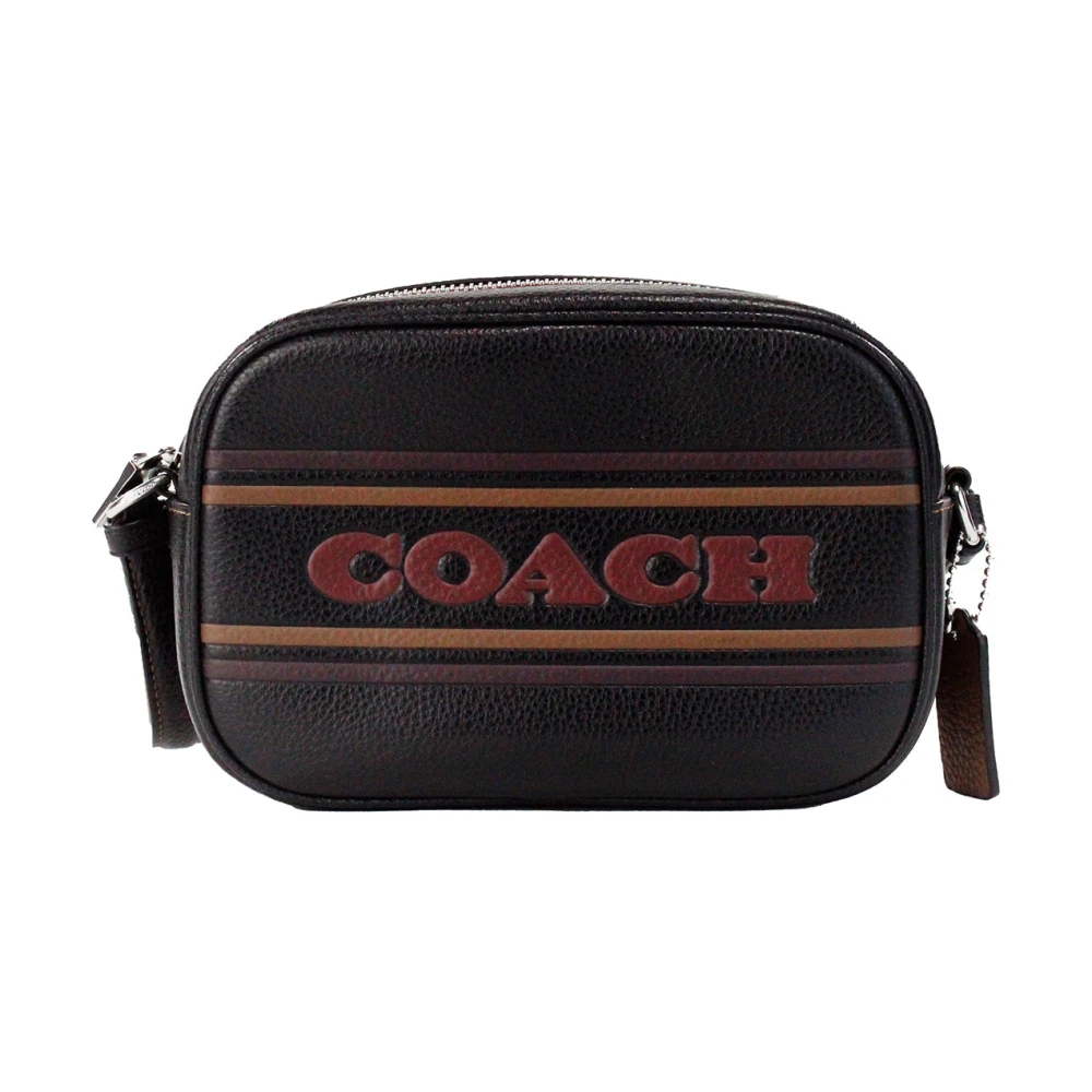 Coach Jamie Mini Svart Logo Stripe Kamera Crossbody Väska Multicolor, Dam