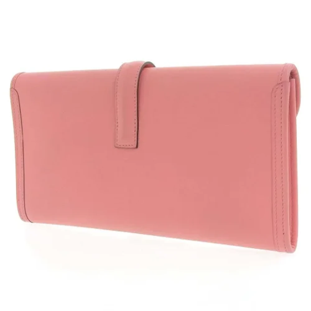 Hermès Vintage Pre-owned Leather clutches Pink Dames