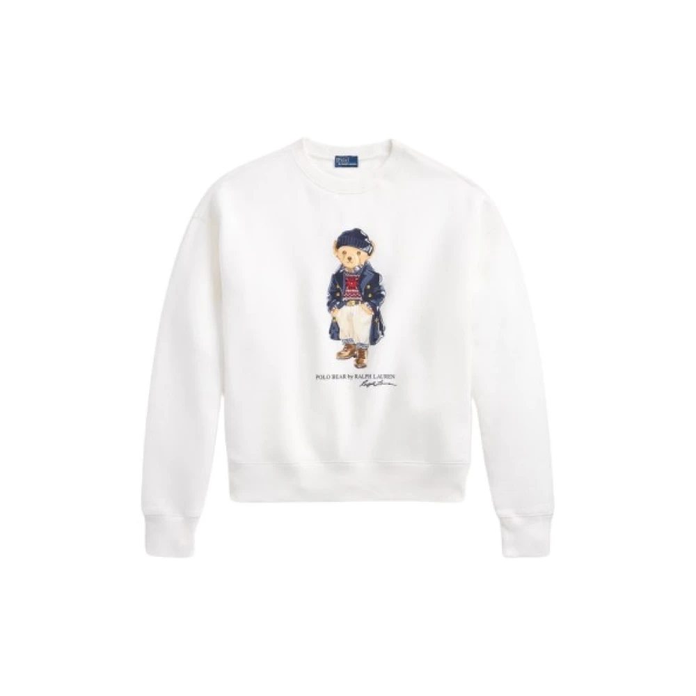 Polo Ralph Lauren Winter Collection Polo Bear Sweatshirt White Dames