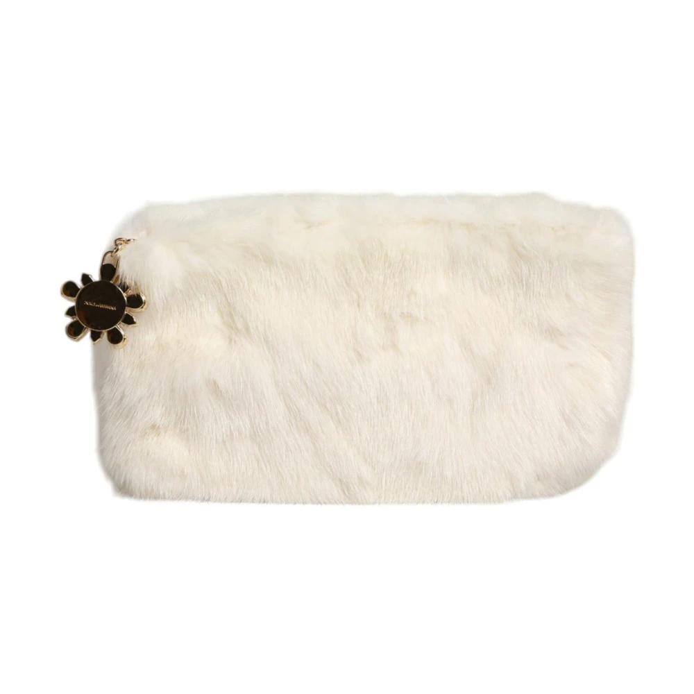 Dolce & Gabbana Women's Gold Luxurious Fur Clutch With Detailing