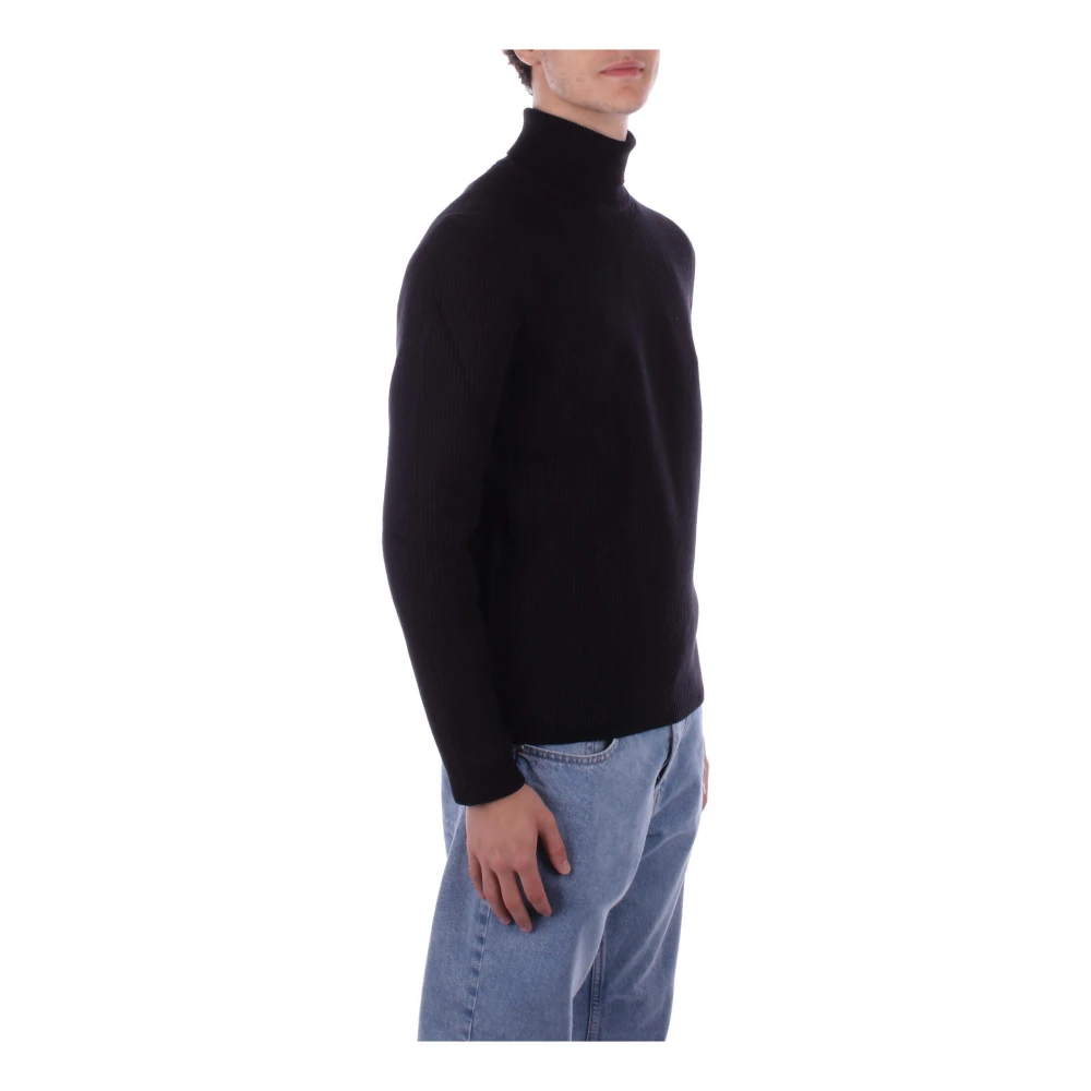 C.P. Company Hoge Hals Logo Trui Zwart Black Heren