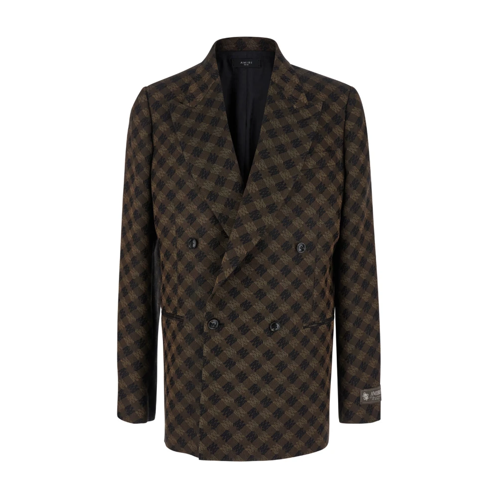 Amiri Brun Quad Blazer Jacka Brown, Herr