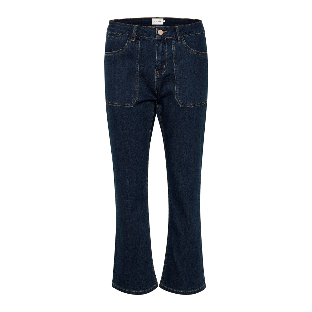 Cream Bootcut Denim Tobacco Byxor Blue, Dam