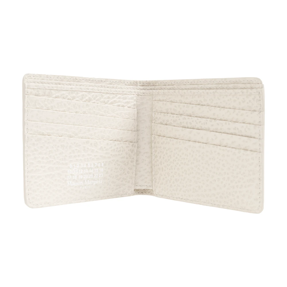 Maison Margiela Leren portemonnee Beige Unisex