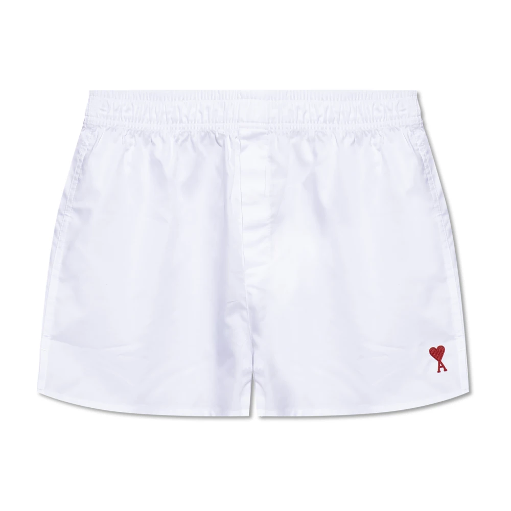 Ami Paris Witte Hart Boxer Ondergoed White Heren