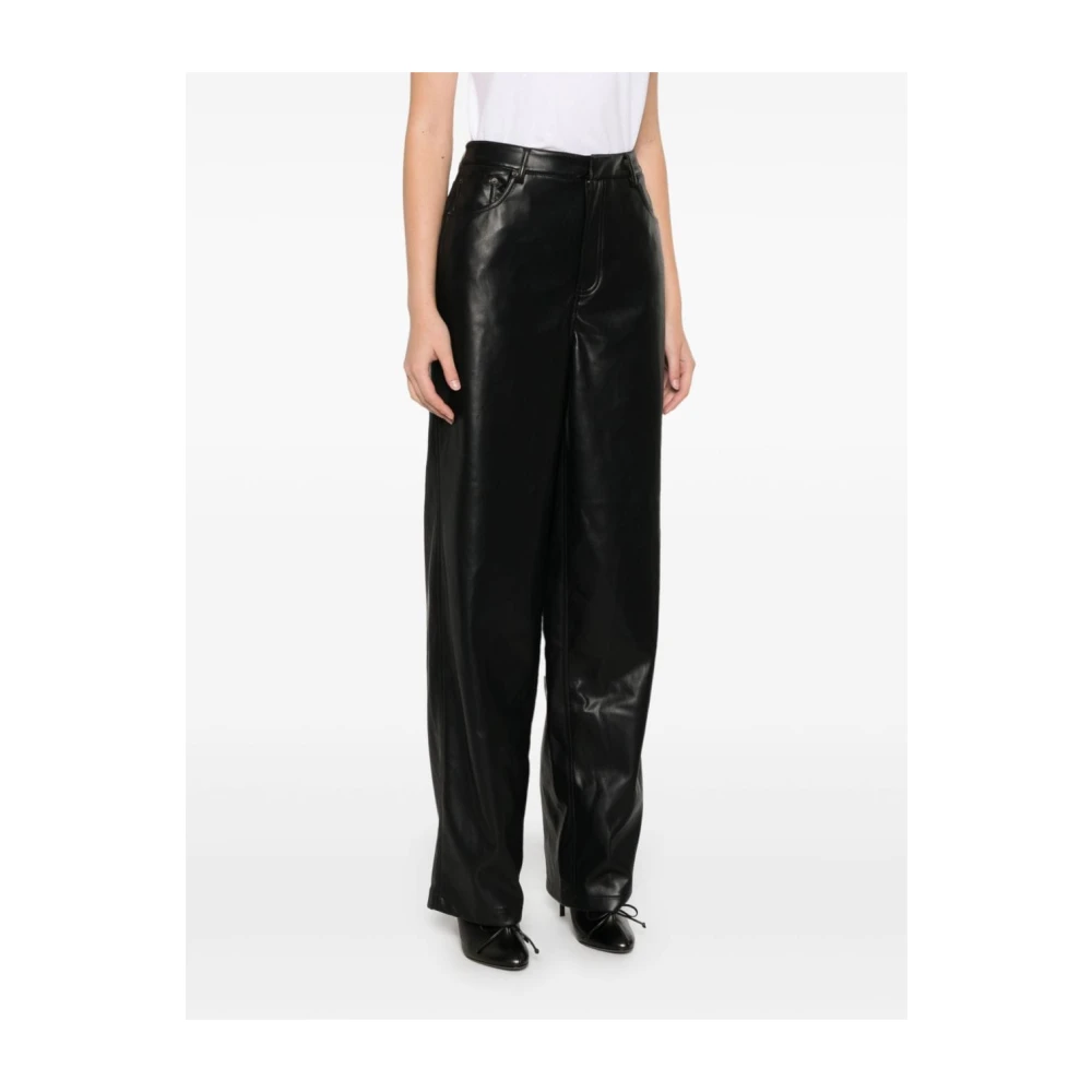 Rotate Birger Christensen Wijde Pijp Zwarte Broek Black Dames