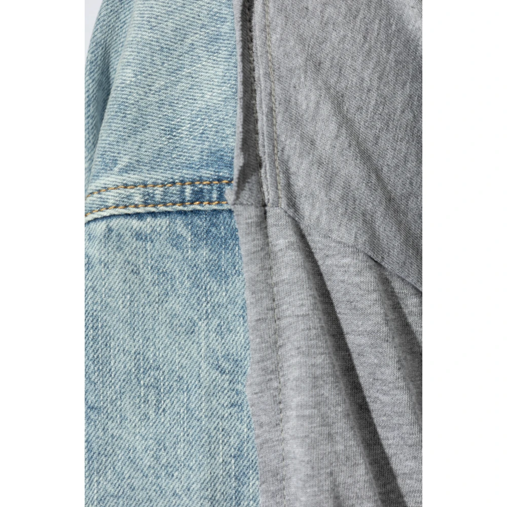 Balenciaga Jas met Gecombineerde Materialen Blue Heren