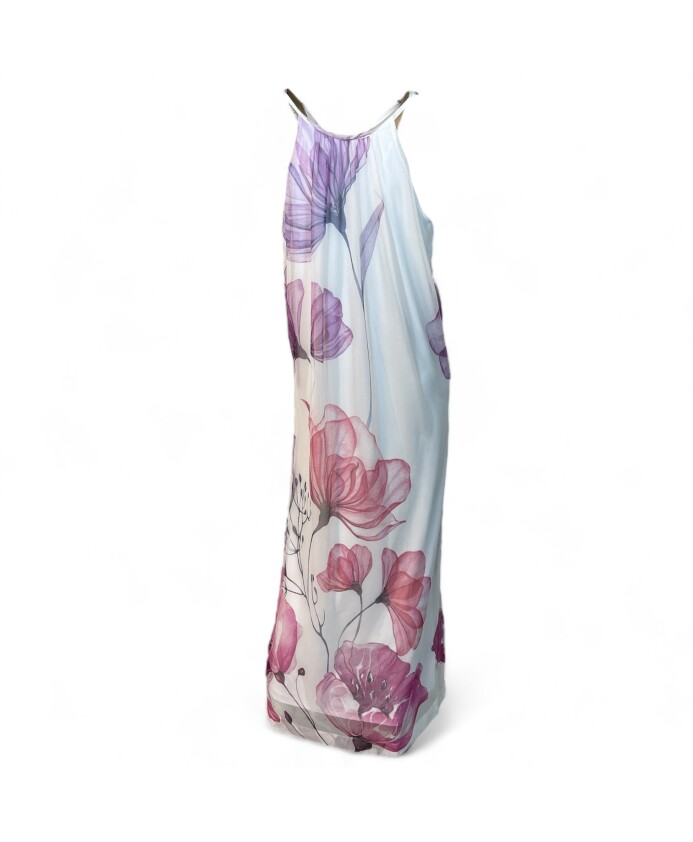 robe-maxi-en-maille-rose-originale