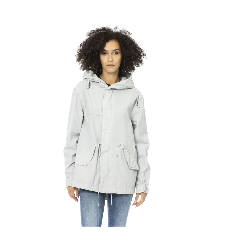 Mr&Mrs Italy Korte Parka Jas met Verstelbare Capuchon Gray Dames