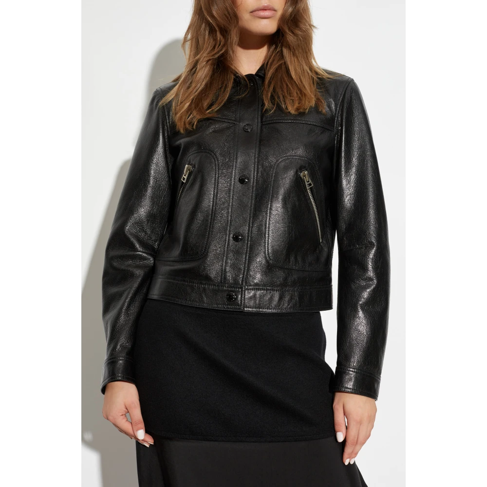 Tom Ford Leren jas Black Dames