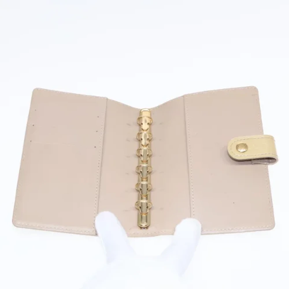 Louis Vuitton Vintage Pre-owned Leather home-office Beige Dames