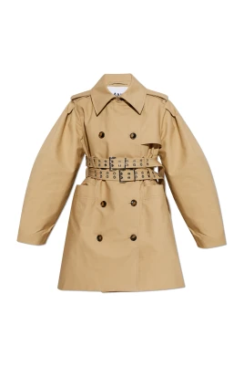 Trenchcoat i dubbel bomull