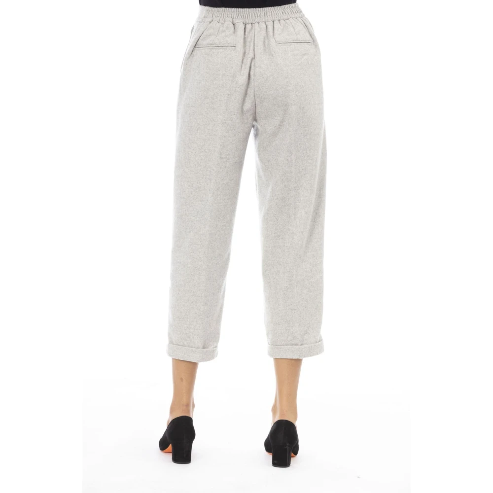Alpha Studio Broek met voorzakken en achterzakken Gray Dames