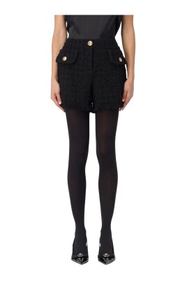 black-boucle-tweed-fashion-shorts