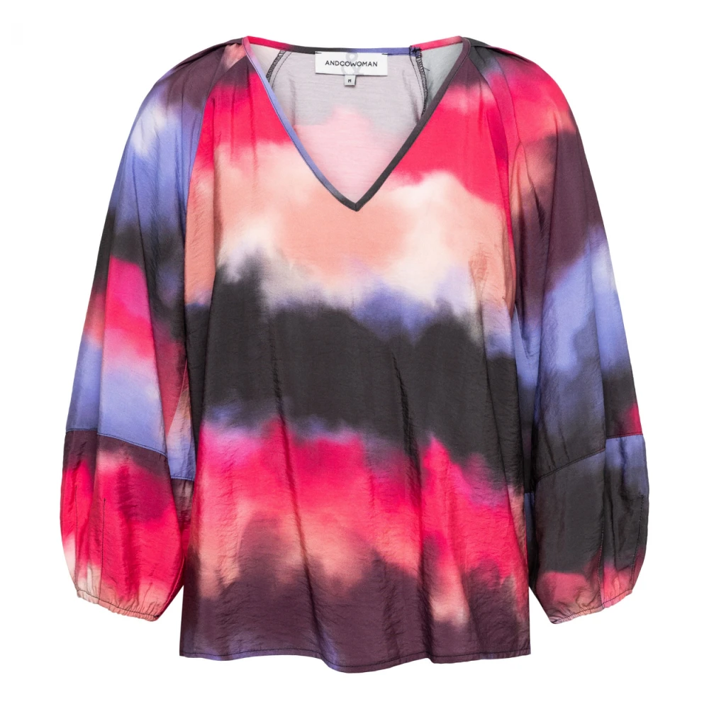 &Co Woman Bloes met lange mouwen en ruches Multicolor Dames