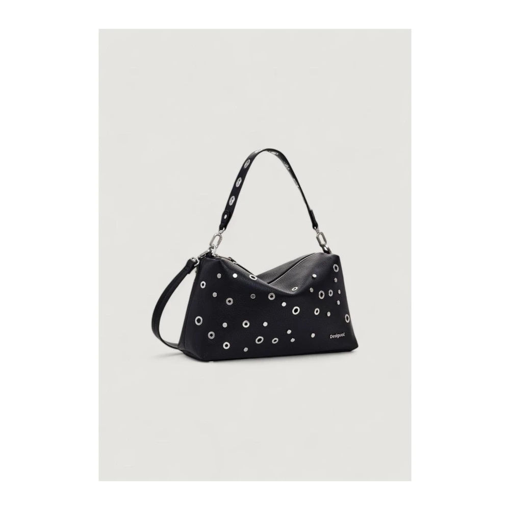 Desigual Zwarte Polyethyleen Handtas Grote Dames Tas Black Dames