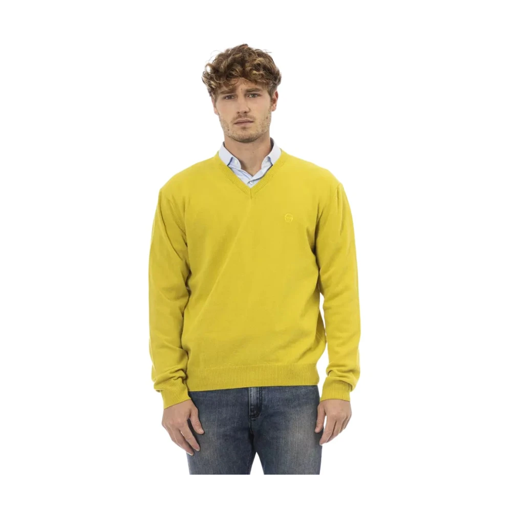 Sergio Tacchini Yellow Wool Sweater Yellow Heren